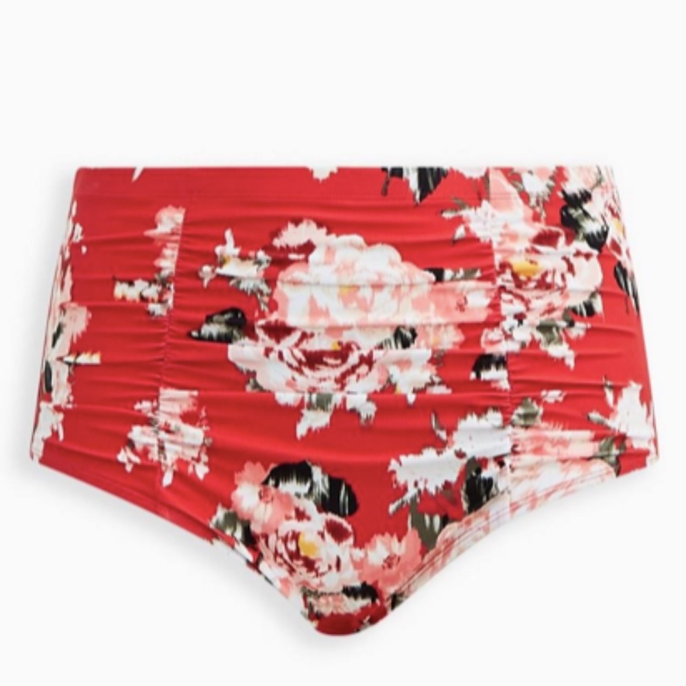 Torrid HIGH RISE RUCHED SWIM BOTTOM